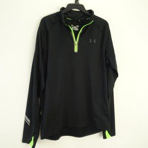 Under Armour Black Long Sleeve Top with Neon Accents